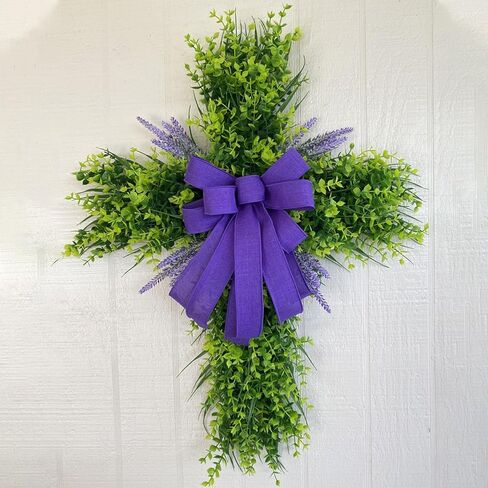 2 Pack 24 Inch Wire Wreaths Frame for Crafts, Cross Shaped Metal Wreaths Form Floral Flower Wreath Frames for Easter Spring Christmas Holiday Front Door Wreath Making Supplies in Kuwait