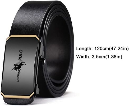 Automatic Buckle Belt Man Vintage Luxury Design Business PU Belt Metal Waist Strap(gold) in Saudi Arabia