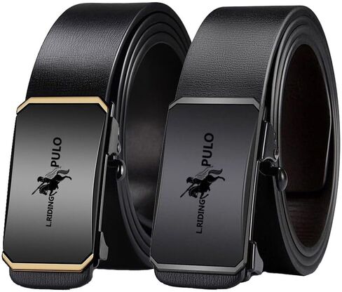 Automatic Buckle Belt Man Vintage Luxury Design Business PU Belt Metal Waist Strap(gold) in Saudi Arabia