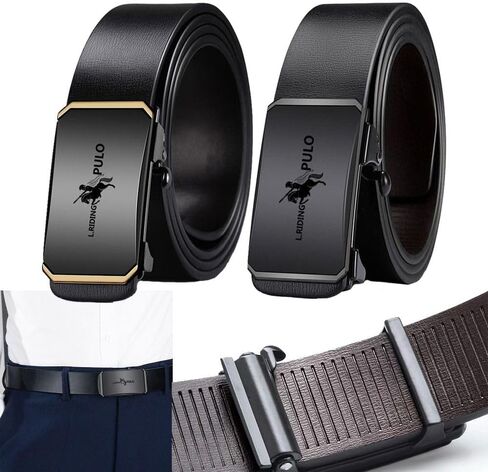 Automatic Buckle Belt Man Vintage Luxury Design Business PU Belt Metal Waist Strap(gold) in Saudi Arabia
