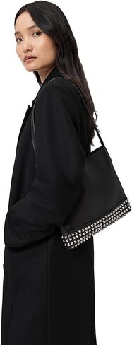 حقيبة AllSaints Asha Emb الصغيرة W595XD سوداء مقاس واحد in Kuwait