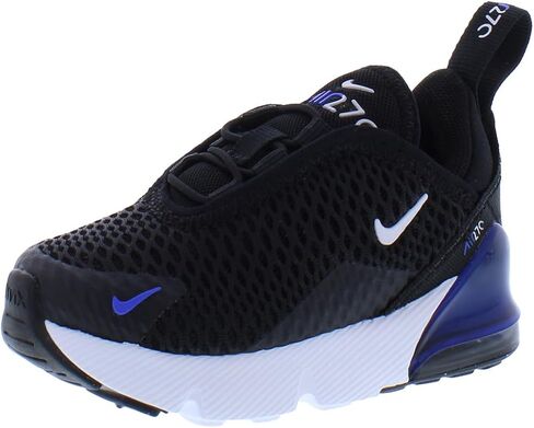 Nike Air Max 270 Baby/Toddler Shoes (HF0098-001, Black/Racer Blue/Dark Grey/White) Size 4 in Saudi Arabia