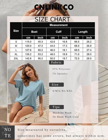 Oversized T Shirts for Women Crewneck Short Sleeve Casual Summer Tops Lightweight Loose High Low Blouse Light Blue S in Kuwait