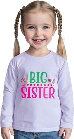 Big Sister Shirts for Girls Gifts Promoted to Big Sister Announcement Shirt Toddler 2-8T Cute T-Shirt in Saudi Arabia