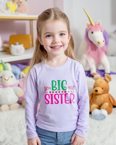 Big Sister Shirts for Girls Gifts Promoted to Big Sister Announcement Shirt Toddler 2-8T Cute T-Shirt in Saudi Arabia