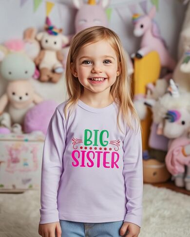 Big Sister Shirts for Girls Gifts Promoted to Big Sister Announcement Shirt Toddler 2-8T Cute T-Shirt in Saudi Arabia