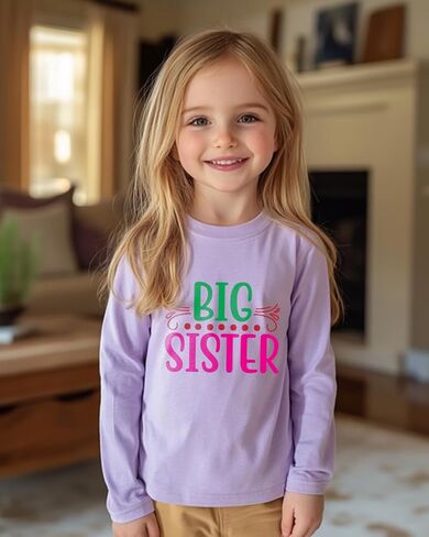 Big Sister Shirts for Girls Gifts Promoted to Big Sister Announcement Shirt Toddler 2-8T Cute T-Shirt in Saudi Arabia