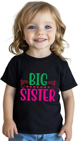 Big Sister Shirts for Girls Gifts Promoted to Big Sister Announcement Shirt Toddler 2-8T Cute T-Shirt in Saudi Arabia