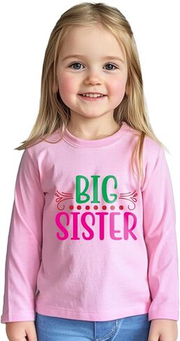 Big Sister Shirts for Girls Gifts Promoted to Big Sister Announcement Shirt Toddler 2-8T Cute T-Shirt in Saudi Arabia