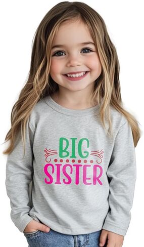 Big Sister Shirts for Girls Gifts Promoted to Big Sister Announcement Shirt Toddler 2-8T Cute T-Shirt in Saudi Arabia