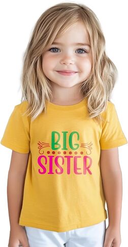 Big Sister Shirts for Girls Gifts Promoted to Big Sister Announcement Shirt Toddler 2-8T Cute T-Shirt in Saudi Arabia
