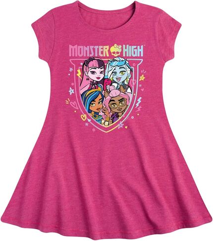 Monster High - Monster Squad - Toddler & Youth Girls Raglan Graphic T-Shirt in Saudi Arabia