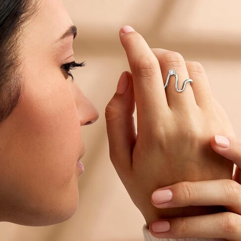 مجموعة Pure من مجموعة Ross-Simons Bezel-Set Diamond Wave Ring من الفضة الاسترليني in Kuwait