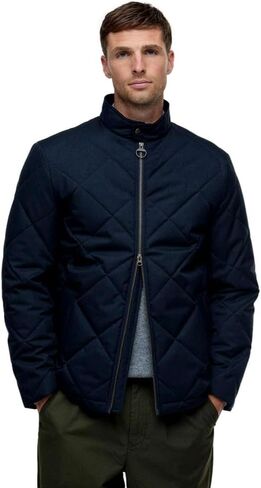 Barbour Men's City Harrington Quilted Jacket, Navy in Kuwait