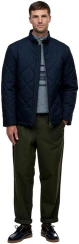 Barbour Men's City Harrington Quilted Jacket, Navy in Kuwait