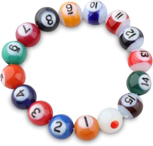Gzrlyf 8Ball Bracelet Pool Player Playing Gift For Billiards Lover 8Ball Pool Game Fan Jewelry in Saudi Arabia