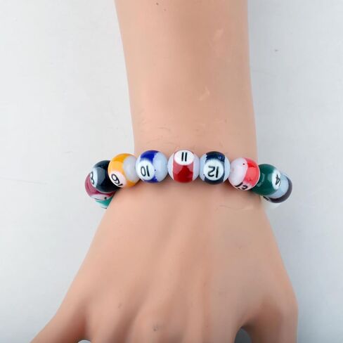 Gzrlyf 8Ball Bracelet Pool Player Playing Gift For Billiards Lover 8Ball Pool Game Fan Jewelry in Saudi Arabia