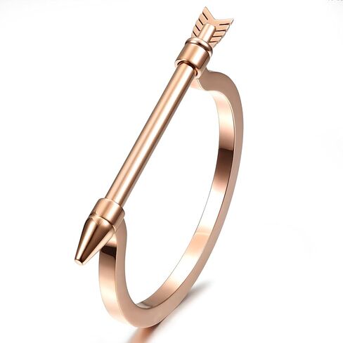 Glod Bangle Silver Bracelet For Women D-Shape Bar Screw Rose Gold Arrow Women Bracelets Bangle Gold Stainless Steel Jewelry Chunky Cuff for Women Adult Jewelry. in Saudi Arabia