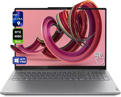 Lenovo Yoga Pro 9i Laptop, Intel Core 9-185H, 32 GB LPDDR5X RAM, 1 TB PCIe SSD, 16" 3.2K Mini LED Touchscreen (3200x2000) Display, Nvidia G-Force RTX 4060, Backlit Keyboard, W11 Home, Luna Grey in Saudi Arabia