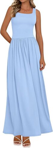 BTFBM Summer Dresses for Women 2026 Maxi Casual Square Neck Flowy Long Sundress Spring Wedding Guest Cocktail Dress in Saudi Arabia