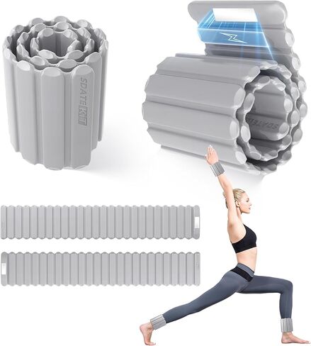 Ankle & Wrist Weights Bracelets for Women, Adjustable Walking Weights for Adults and Kids, Bala Bangles Set of 2(1 lb Each) for Fitness Workouts, Running, and Weight Training in Saudi Arabia