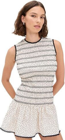 Another Girl Women's Polka Dot Smocked Mini Dress in Saudi Arabia