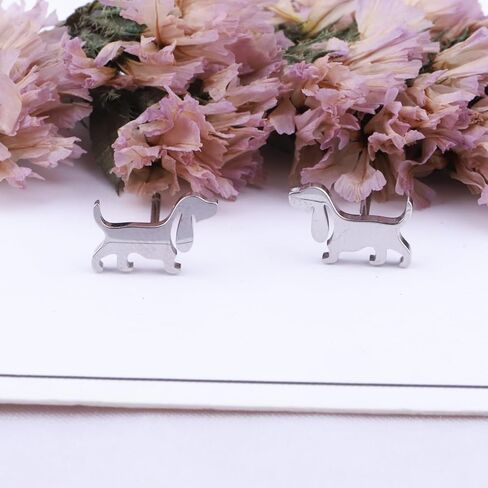 OKEYCH Basset Hound Lover Gift Basset Hound Earrings Basset Dog Mom Jewelry Border Dog Owner Gift in Saudi Arabia