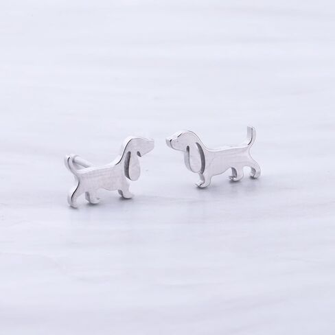 OKEYCH Basset Hound Lover Gift Basset Hound Earrings Basset Dog Mom Jewelry Border Dog Owner Gift in Saudi Arabia