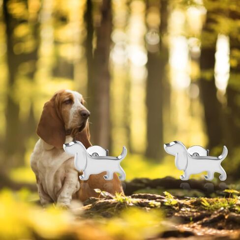 OKEYCH Basset Hound Lover Gift Basset Hound Earrings Basset Dog Mom Jewelry Border Dog Owner Gift in Saudi Arabia