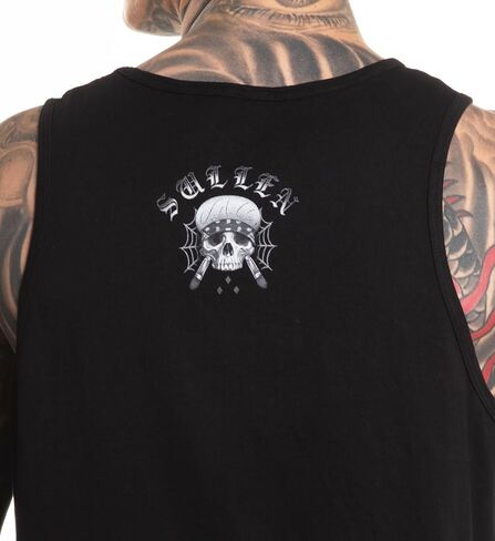 Sullen Men's Flipped Tank International Bro Day Tattoo Lifestyle Graphic Standard Sleeveless Tank Top Black in Saudi Arabia