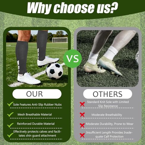 Non-Slip Grip Soccer Socks for Men & Women, Knee High Sports Long Socks Athletic Soccer Football Socks in Saudi Arabia