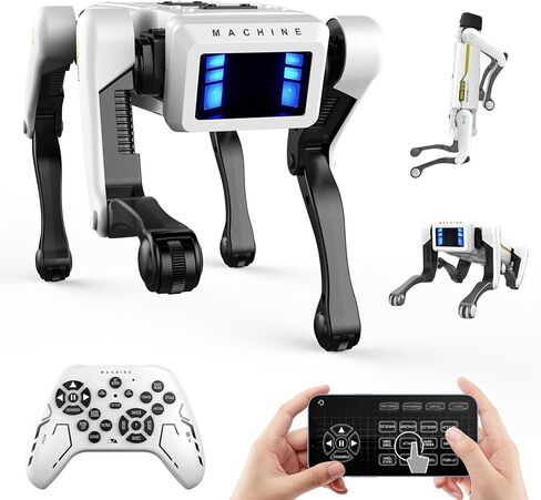 الكلب الروبوت ، DOG AI ، AI Smart Pet ، سوف يرقص و Kungfu ، صوت/تطبيق/عن بعد ، برمجة الدعم ، هدية روبوت AI المثالية للبالغين/الأطفال in Kuwait