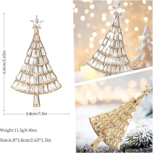 Christmas Tree Brooches for Women and Men Classic Retro Jewelry Pin Enamel Rhinestone Christmas Hats and Clothing Accessories Jewelry Holiday Gift in Saudi Arabia