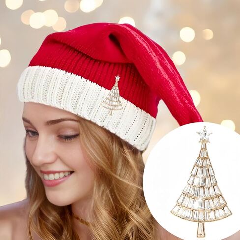 Christmas Tree Brooches for Women and Men Classic Retro Jewelry Pin Enamel Rhinestone Christmas Hats and Clothing Accessories Jewelry Holiday Gift in Saudi Arabia