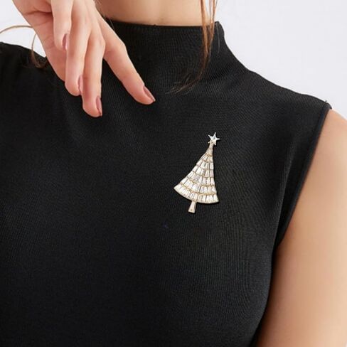 Christmas Tree Brooches for Women and Men Classic Retro Jewelry Pin Enamel Rhinestone Christmas Hats and Clothing Accessories Jewelry Holiday Gift in Saudi Arabia