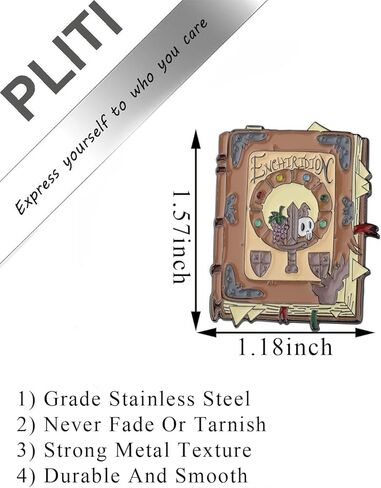 PLITI Adventure Cartoon Gift Finn and Jake Gift Enchiridion Book Brooch Pin For Adventure Cartoon Fans in Saudi Arabia