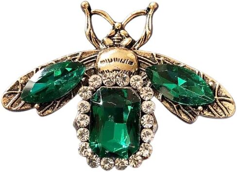 Rhinestone Bee Brooch Pin for Women Men Fashion Dainty Crystal Honeybee Animal Insect Brooches Lapel Pins Vintage Dress Accessories Birthday Holiday Jewelry in Saudi Arabia