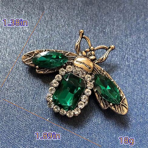 Rhinestone Bee Brooch Pin for Women Men Fashion Dainty Crystal Honeybee Animal Insect Brooches Lapel Pins Vintage Dress Accessories Birthday Holiday Jewelry in Saudi Arabia