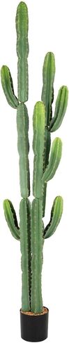 UV-Resistant Artificial Fake Cactus Plants 4ft – Large Faux Cowboy Cactus for Indoor & Outdoor Home, Office, or Garden Decor in Saudi Arabia