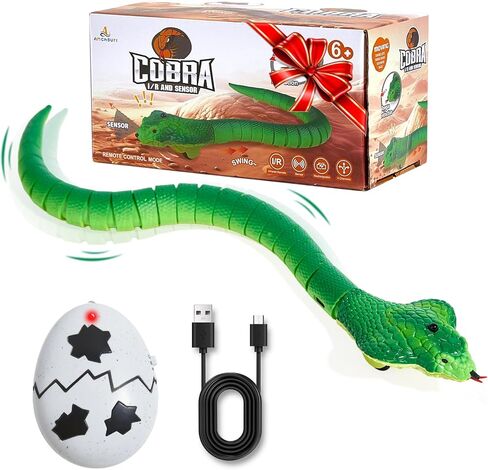 Remote Control Snakes Realistic Rc Snake Prank Cobra Rechargeable Smart Sensing Cat Toy with Infrared Controller Snake Toys, Prank Gifts - Fun Toy or Gift for Kids Ages 6-8-10-13 Years Old in Saudi Arabia