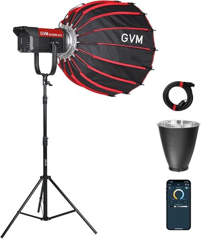 GVM 300W LED Video Light, 221950lux/1m, ARO SD300B Photography Lighting Kit with Bluetooth Mesh Network, 2700K-6800K Studio Light Continuous Lighting Kit for YouTube,Film,12 Scene Effects in Saudi Arabia