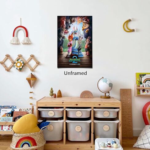 BILVAZOG Animal Zootopia 2 Poster For Fans Kids Room Bedroom Wall Decor -Movie Zootopia Posters Canvas Prints Picture For Teen Boy Girls Gifts in Saudi Arabia