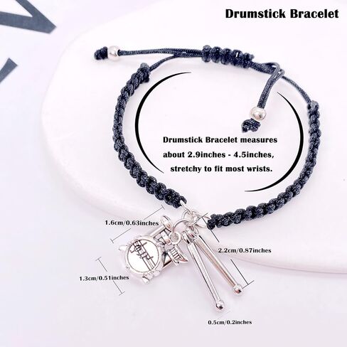 Drumstick Bracelet Drummer Gift for Women Men, Musician Music Band Gifts for Drummers Percussionists, Exquisite Jewelry Gift for Birthday Christmas Graduation in Saudi Arabia