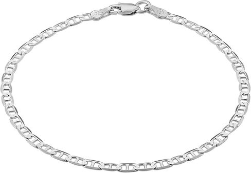 KISPER Solid 925 Sterling Silver Chain Bracelets for Women, Waterproof Tarnish Resistant, Curb/Rope/Figaro/Mariner Link Bracelet, 6.5, 7, 8, 9 Inch in Saudi Arabia