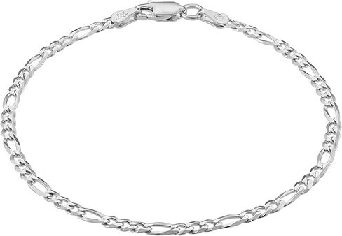 KISPER Solid 925 Sterling Silver Chain Bracelets for Women, Waterproof Tarnish Resistant, Curb/Rope/Figaro/Mariner Link Bracelet, 6.5, 7, 8, 9 Inch in Saudi Arabia