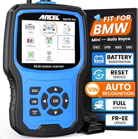 ANCEL BD300 Obd2 الماسح الضوئي بلوتوث يناسب BMW قارئ رمز النظام الكامل يناسب أداة تشخيص BMW مع خدمة أداة تسجيل البطارية EPB CBS ETC ABS وسادة هوائية وماسح ضوئي OBD2 قوي لجميع السيارات in Saudi Arabia