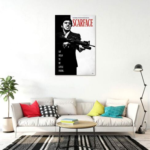 80's Favorite Movies - Scarface - Movie Poster (Say Hello To My Little Friend) (Size: 24" x 36") in Saudi Arabia