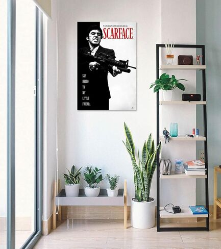 80's Favorite Movies - Scarface - Movie Poster (Say Hello To My Little Friend) (Size: 24" x 36") in Saudi Arabia