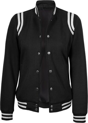 Decrum Varsity Jacket Women – Fashion Trendy Casual Highschool Baseball Letterman Style Womens Bomber Jackets in Saudi Arabia