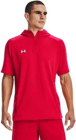 Under Armour Mens Command Short Sleeve Hoodie LT Midnight Navy-white in Kuwait